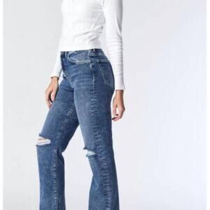 MAVI - Barcelona high rise - wide leg - Blue Distressed Jeans - Women's 27 x 29